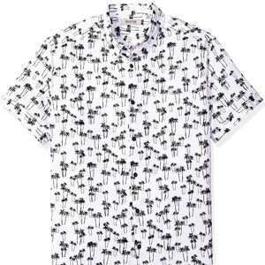 Palm Print Button Down Tee